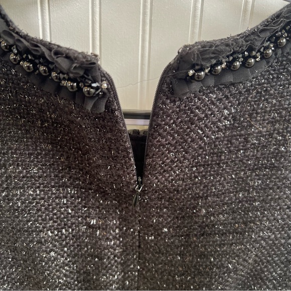 Talbots Black Sparkle Tweed Sheath Dress - Picture 7 of 8